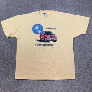 Vintage Lincoln‎ Navigator Shirt Mens 2XL Yellow SUV Cars Trucks